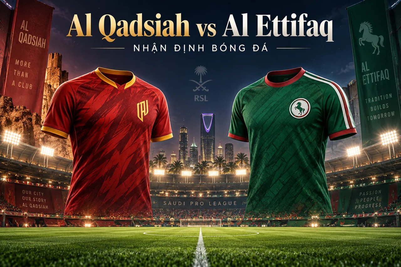 Ảnh minh họa trận đấu Al Qadsiah vs Al Ettifaq, không phải ảnh chụp trận đấu.