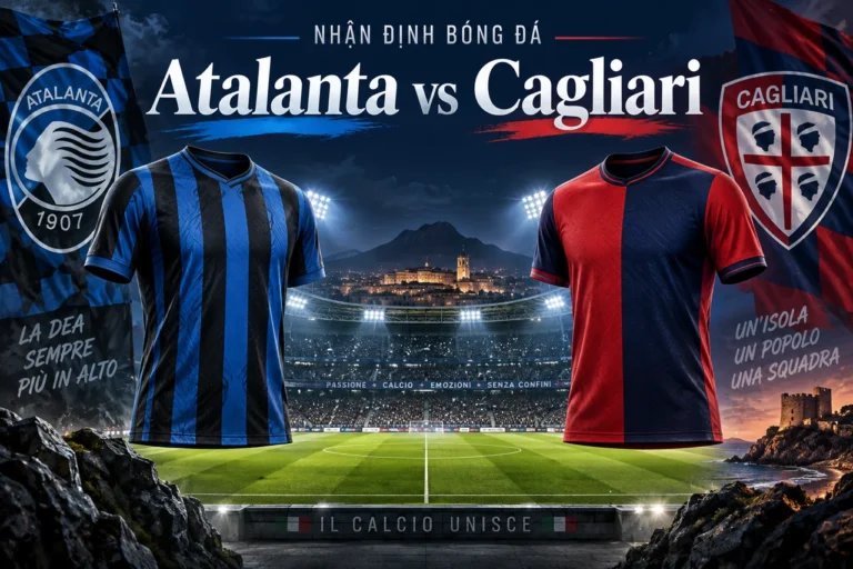 Ảnh minh họa trận đấu Atalanta vs Cagliari, không phải ảnh chụp trận đấu.