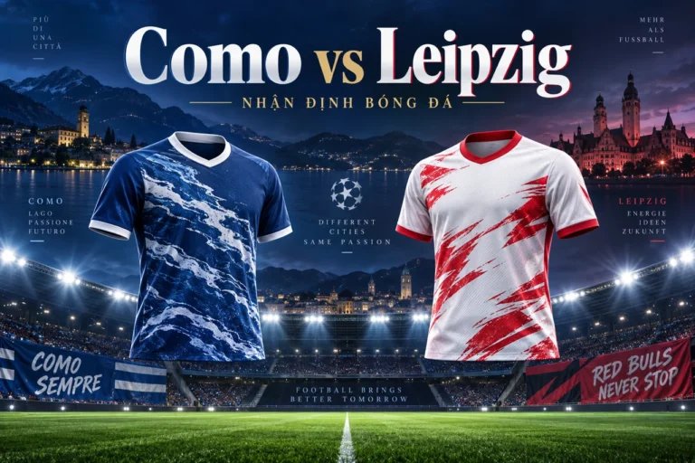 Ảnh minh họa trận đấu Como vs Leipzig, không phải ảnh chụp trận đấu.