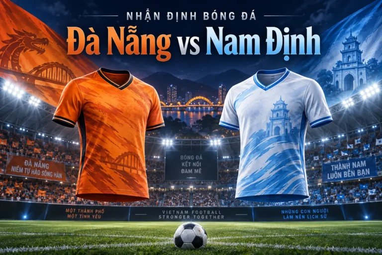 Ảnh minh họa trận đấu Đà Nẵng vs Nam Định, không phải ảnh chụp trận đấu.