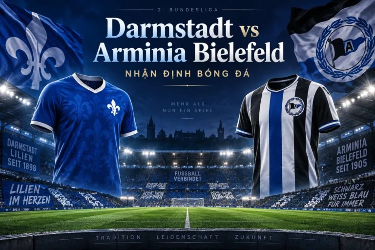 Ảnh minh họa trận đấu Darmstadt vs Arminia Bielefeld, không phải ảnh chụp trận đấu.