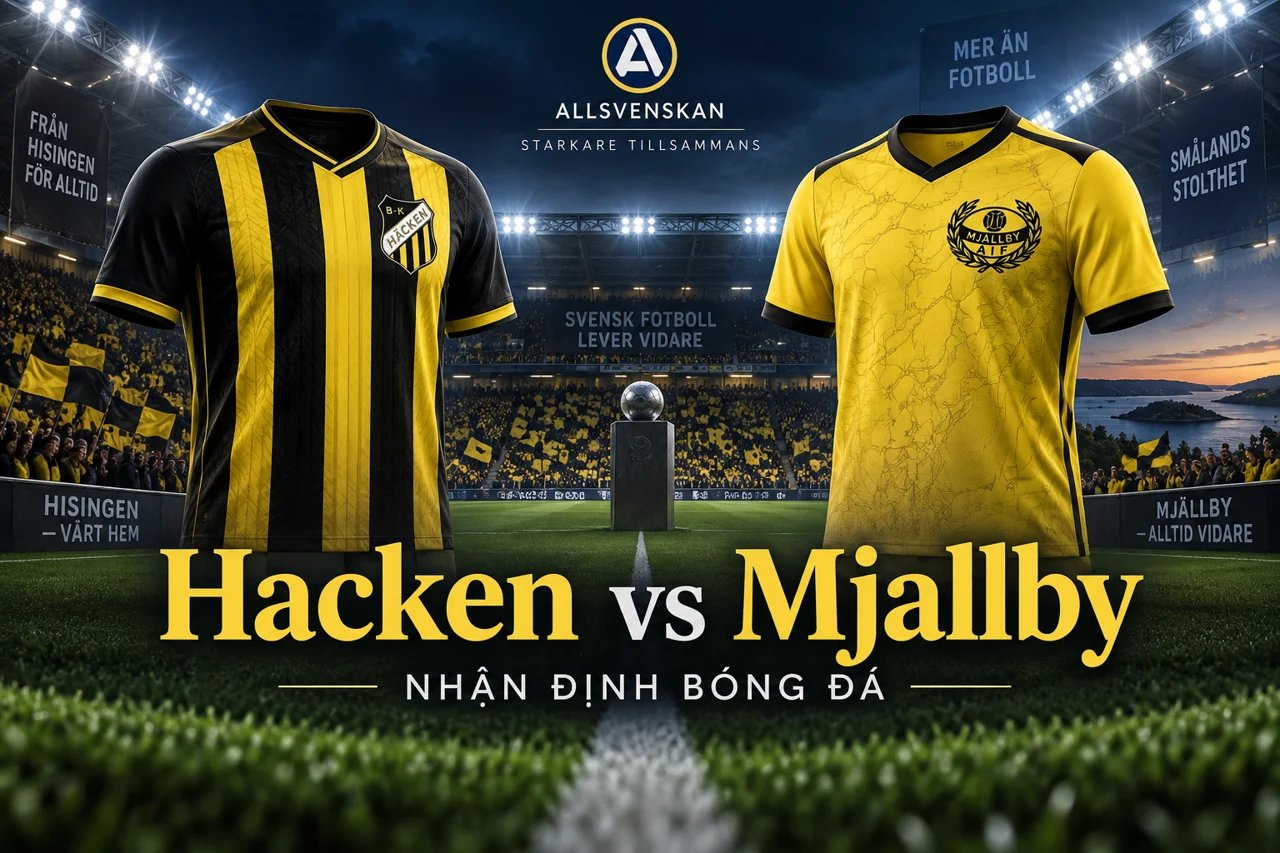 Ảnh minh họa trận đấu Hacken vs Mjallby, không phải ảnh chụp trận đấu.