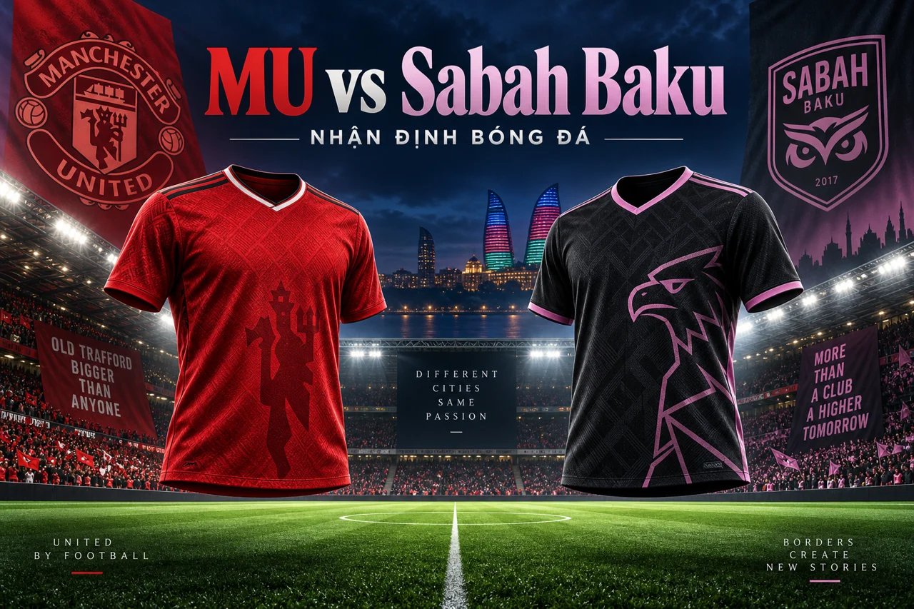 Ảnh minh họa trận đấu MU vs Sabah Baku, không phải ảnh chụp trận đấu.
