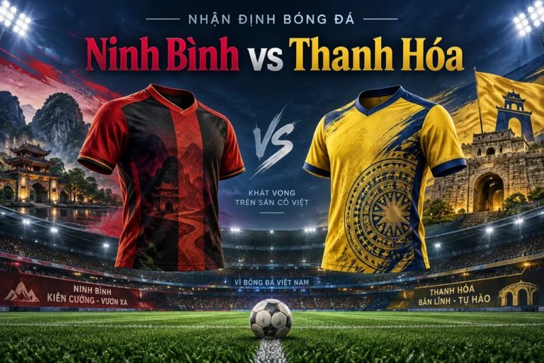 Ảnh minh họa trận đấu Ninh Bình vs Thanh Hóa, không phải ảnh chụp trận đấu.