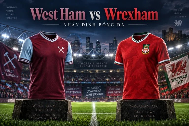 Ảnh minh họa trận đấu West Ham vs Wrexham, không phải ảnh chụp trận đấu.